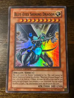 Yugioh Blue-Eyes Shining Dragon Limited Edition Super Rare MOV-EN001 - Image 1