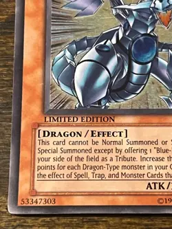 Yugioh Blue-Eyes Shining Dragon Limited Edition Super Rare MOV-EN001 - Image 4