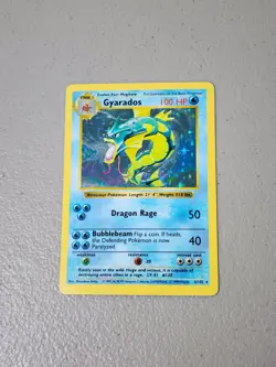 Gyarados 6/102 Holo Shadowless Rare TCG Base Set Pokemon Card - MP - Image 1