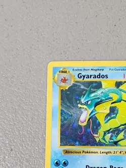 Gyarados 6/102 Holo Shadowless Rare TCG Base Set Pokemon Card - MP - Image 2