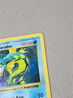 Gyarados 6/102 Holo Shadowless Rare TCG Base Set Pokemon Card - MP - Image 3