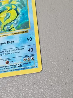 Gyarados 6/102 Holo Shadowless Rare TCG Base Set Pokemon Card - MP - Image 5