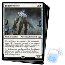 FILIGREE VECTOR X4 March Of The Machine: Commander Magic MTG MINT CARD - Image 1