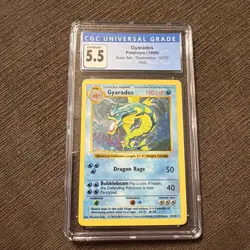 CGC 5.5 Gyarados 1999 Base Set Shadowless 6/102 Holo Pokemon Card - Image 1