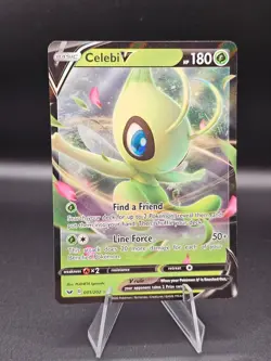 Pokemon TCG Celebi V 001/202 Ultra Rare Full Art Holo Basic Card 2020 - Image 1