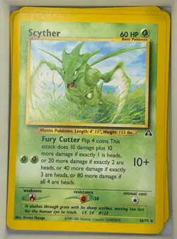 ⚡Pokemon Card Scyther 46/75 Neo Discovery - Lightly Played LP/Ex - Image 1
