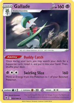Gallade 062/189 Holo Foil Rare Card - Astral Radiance Set - Pokemon Pack Fresh - Image 1