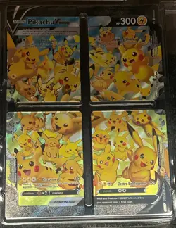 POKEMON! Pikachu V-Union SwSH Black Star Promo Set of 4 NM - Image 1