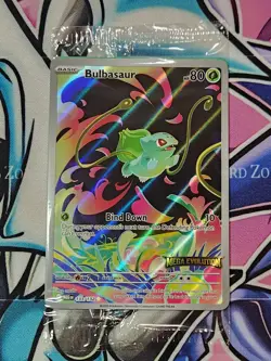 POKEMON Bulbasaur 133/132 Mega Evolution Box Topper Stamped Promo Sealed - Image 1