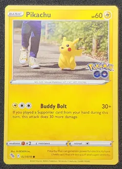 Pikachu Pokemon Go Pokemon TCG 027/078 Common - Image 1