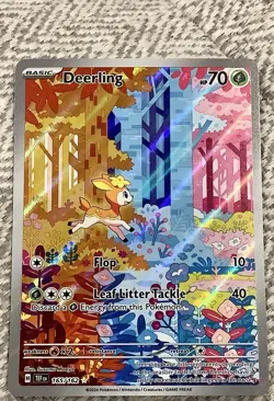Pokemon TCG Deerling Illustration Rare SV05: Temporal Forces 165/162 NM - Image 1