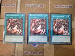 YUGIOH 3X RED-EYES INSIGHT LDS1-EN019 COMMON 1ST ED NM - Image 1