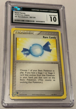 CGC MINT 10 Rare Candy EX Sandstorm 88/100 Non Holo Vintage 2003 English Card - Image 1