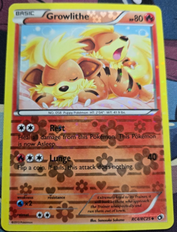 Growlithe RC4/RC25 Legendary Treasures Radiant Collection Pokemon Card LP-NM2013 - Image 1