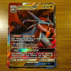 Pokemon Card Salamence GX 44/70 Sun & Moon Dragon Majesty Ultra Rare - Image 1