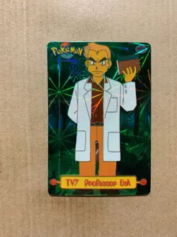 Professor Oak - Vending Machine Prism Card - Holo Pokemon Sticker - NM - Image 1