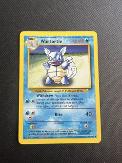 Pokemon TGC Wartortle 42/102 Base Set Pokemon Non-Holo Card - Image 1