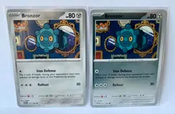 Bronzor 071/94 Reverse Holo & Base Cards - Phantasmal Flames Set - Pack Fresh - Image 1