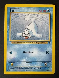 Seel Pokemon Common Card Legendary Collection 2002 92/110 - Image 1