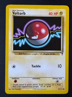 Voltorb Pokemon Common Card Legendary Collection 97/110 - 2002 - Image 1