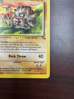 Pokemon TCG Graveler 37/62 Fossil Uncommon card 1st Edition LP - Image 5