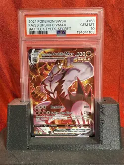 2021 Pokemon Battle Styles #168 Urshifu VMAX PSA 10 Gem Mint Secret Rare - Image 1