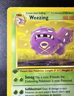 1st Edition Fossil Weezing 45/62 Non-Holo - Pokemon TCG - MP - Image 2