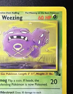 1st Edition Fossil Weezing 45/62 Non-Holo - Pokemon TCG - MP - Image 3