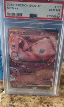 Pokemon TCG Mew EX 2023 #151 GEM MT PSA Graded 10 Paldean Fates & Rand Full Art - Image 4
