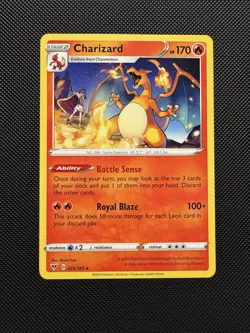 Pokemon TCG Charizard 025/185 SWSH04: Vivid Voltage Rare Near Mint - Image 1