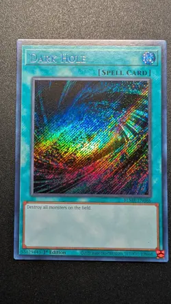 Yugioh - Dark Hole Secret Rare BLMR-EN086, Near Mint, 1st Edition, Pack Fresh - Image 1