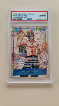 PSA10 Portgas D. Ace 119 Alternate Art One Piece op13-Carrying on His Will - Image 1