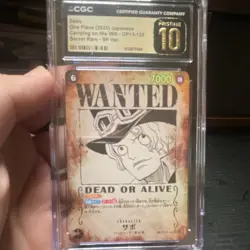Namco Sabo OP13-120 Carrying on His Will Secret Rare SP CGC Pristine 10 - Image 1
