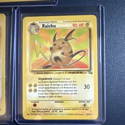 Pokemon TCG Pikachu, Raichu Base Set, Lot 3 Cards - 1999 Wizards - Image 4