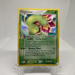 Vintage Meganium Ex Unseen Forces Reverse Holo Pokemon Card #9 2005 Authentic - Image 1