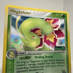 Vintage Meganium Ex Unseen Forces Reverse Holo Pokemon Card #9 2005 Authentic - Image 2