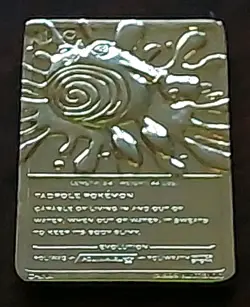1999 Burger King Pokemon Poliwhirl gold plated card with case (cracked) - Image 4