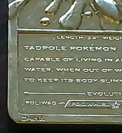 1999 Burger King Pokemon Poliwhirl gold plated card with case (cracked) - Image 5