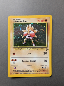 Pokemon Card Hitmonchan 8/130 Base Set 2 Holo Rare WOTC - HP - Image 1