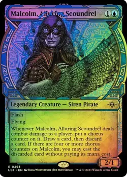 Malcolm, Alluring Scoundrel (Showcase) - LCI - Rare - MTG Magic Pack fresh - Image 1