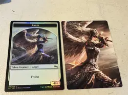 mtg foil token Angel 001/020, Unstable, unplayed, full art back - Image 1