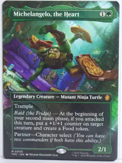 Michelangelo, the Heart (0005) [New, Near Mint] Borderless Art {TMNT MTG} - Image 1