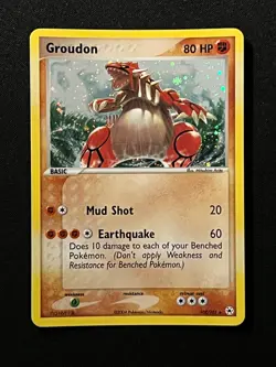Pokemon 2004 EX Hidden Legends-Groudon 102/101 Secret Rare Holo -NM - Image 1