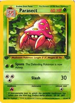 Pokemon TCG Parasect Jungle 41/64 Regular 1st Edition Uncommon LP/MP - Image 1