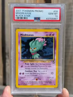 POKEMON 2001 Promo MISDREAVUS Black Star Pokemon League #39 PSA 10 Gem Mint RARE - Image 1