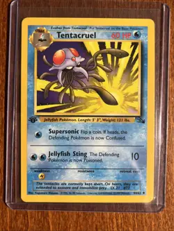 [LP+/NM] 1999 Pokemon Fossil Tentacruel 1st Edition #44/62 Uncommon - Image 1