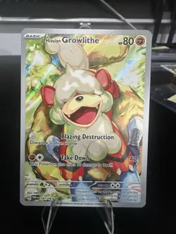 Pokemon TCG Hisuian Growlithe 181/167 Twilight Masquerade Illustration Rare Holo - Image 1
