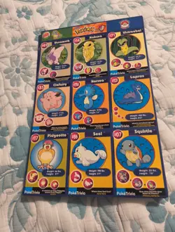Pokemon Cards Complete Set 1999 Uncut Sheets Burger King 1-20 NM - Image 2
