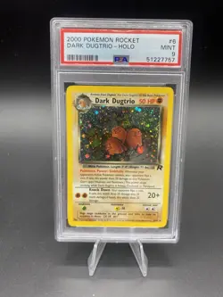 2000 POKEMON TEAM ROCKET #6/82 DARK DUGTRIO HOLO PSA 9 MINT WOTC - Image 1