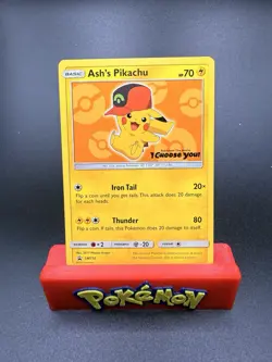 Ash's Pikachu - SM110 - Pokemon Sun & Moon Promo Rare Card NM - Image 1